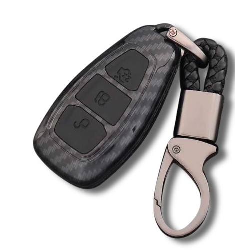 Button carbon remote key fob - key,