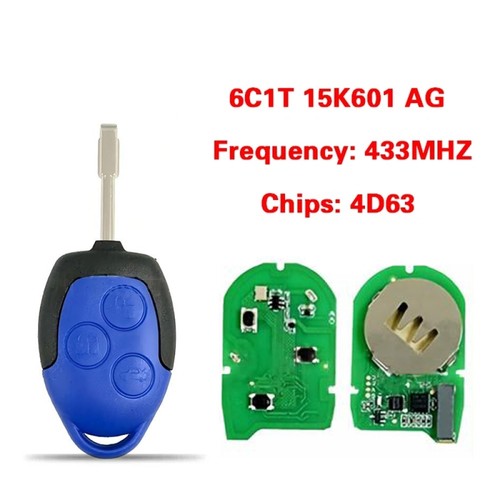 Blue button remote - remote, fob